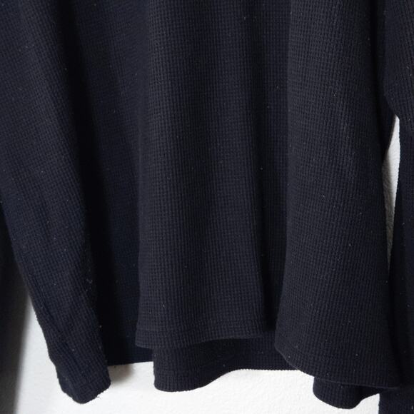 Boys Lie Black Long Sleeve Thermal Top OS Soft Grunge Graphic Oversized - Picture 5 of 9